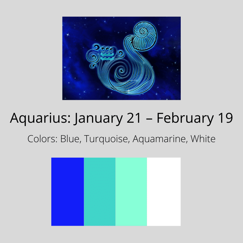 zodiac colors - aquarius