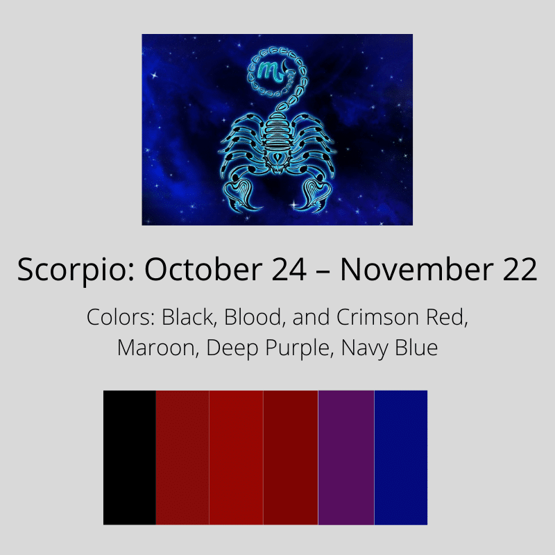 zodiac colors - scorpio