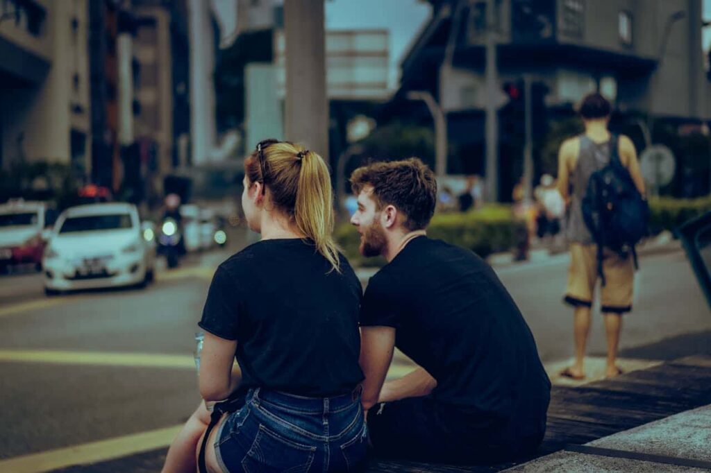 couple talking