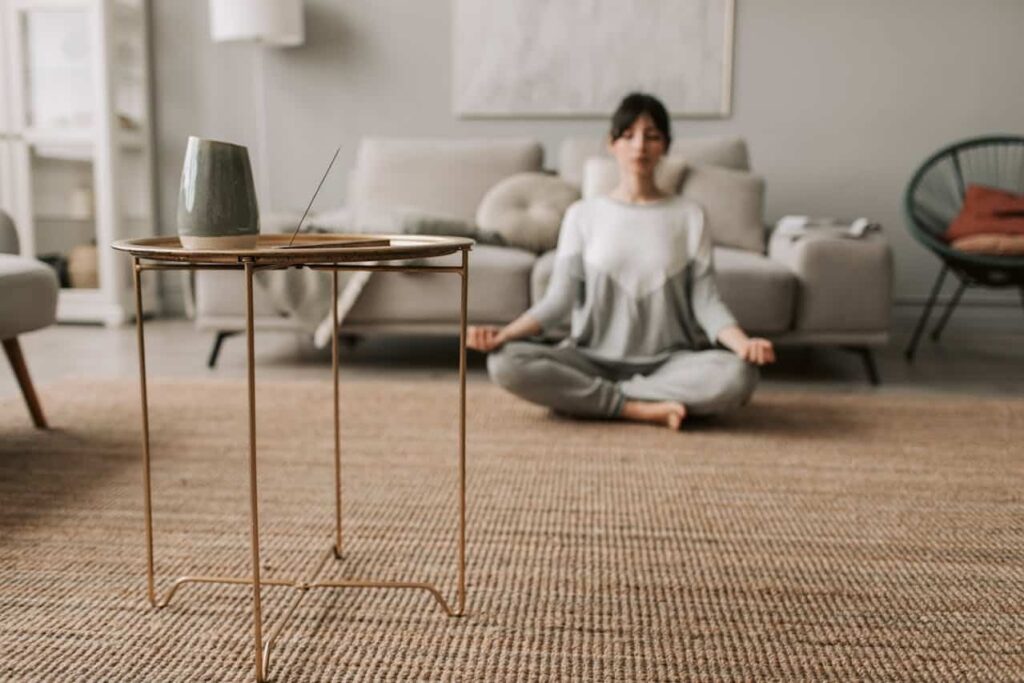 woman meditating