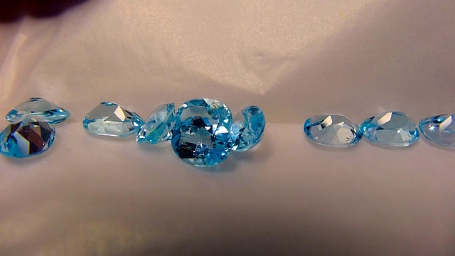 Blue topaz gem