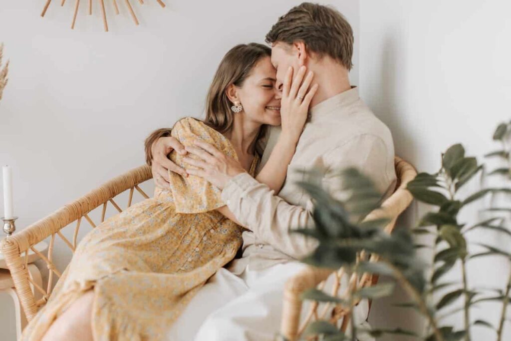 couple having sweet moments