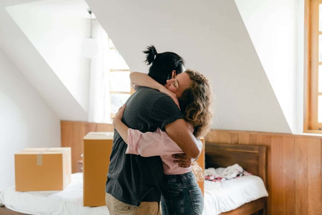 couple hugging