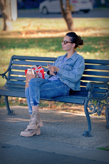 a woman is observing the surroundings