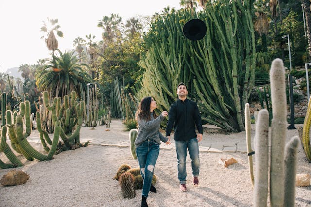 man and woman having fun