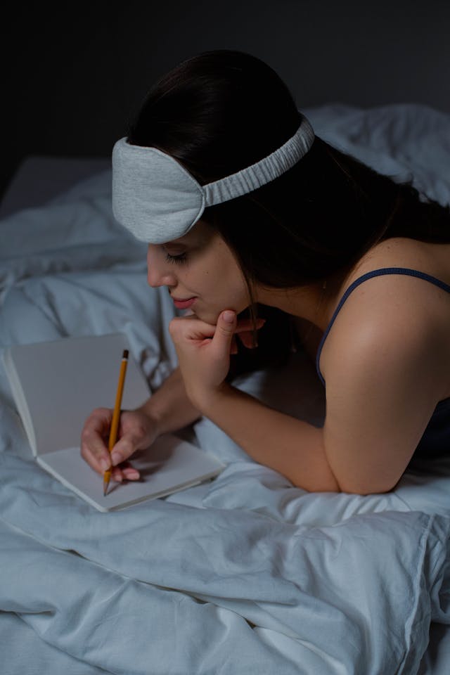 a woman writes in her dream journal