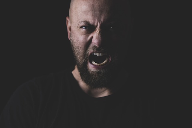 a man expressing an emotional outburst