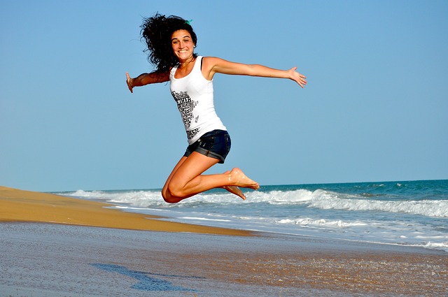 enthusiastic woman