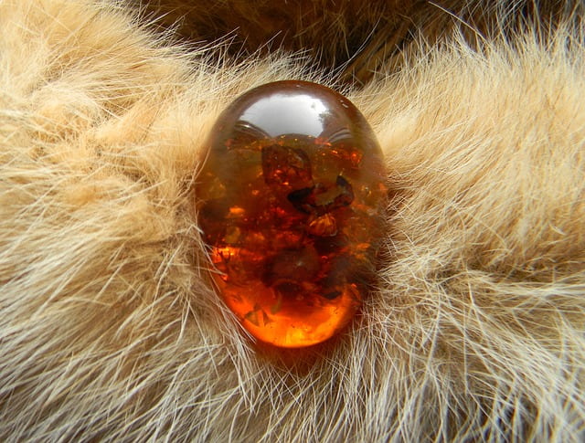taking care of an amber crystal