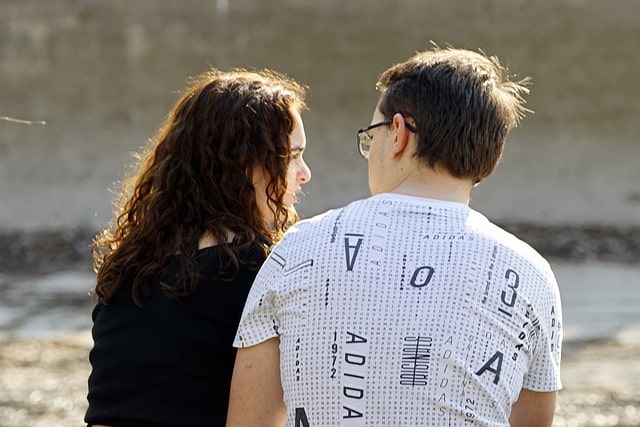 woman honestly expressing her feelings to a man