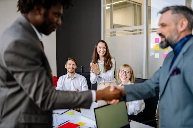 a man got promoted at work
