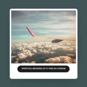 what does flying in a dream mean spiritually