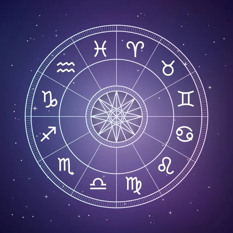 zodiac wheel with zodiac signs